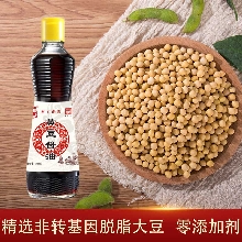 自然发酵传统酿造零添加剂的500ml纯黄豆原油